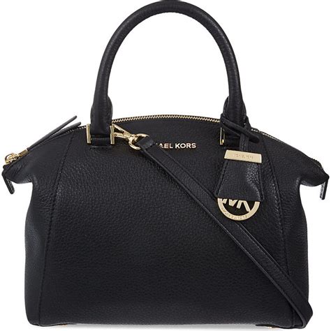 michael kors riley small leather satchel